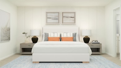Bedroom with baseboards