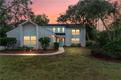 twilight frontyard