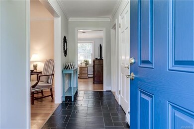 Foyer with striking slate floor