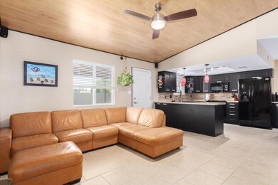 Greatroom with Shiplap Ceiling
