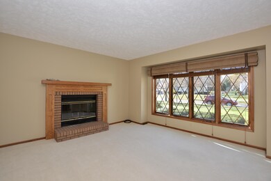 Living Room w/ wood burning fireplace
