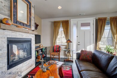 Gas Stacked Stone Fireplace