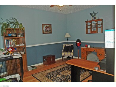Office with laminated flooring