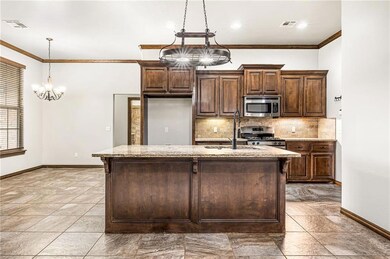 Kitchen and dining room from living room.