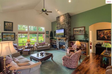 The golf course views, open design and arched entr
