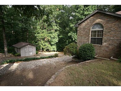 Exterior Front. large shed to left of house