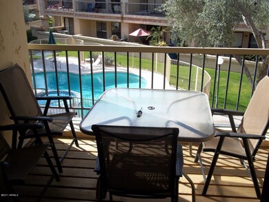 patio overlooks pool