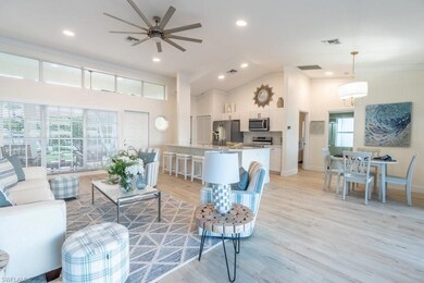 Open living room offers the casual Florida Style l