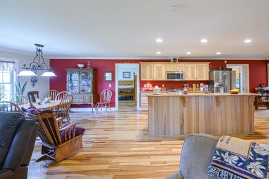 Large kitchen and dinning area