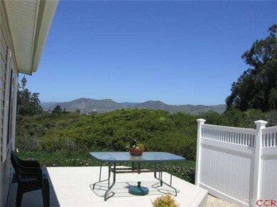 Side of front deck with panoramic views of the pea