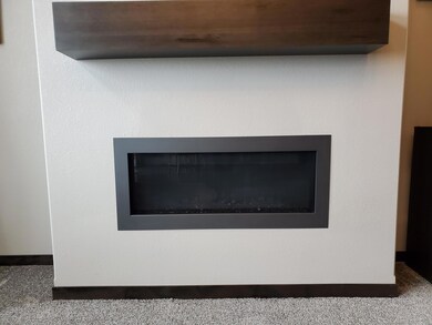 closeup of fireplace