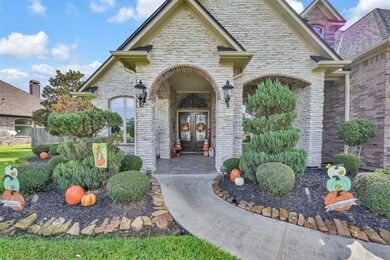 Check out the gorgeous stone and brick exterior.