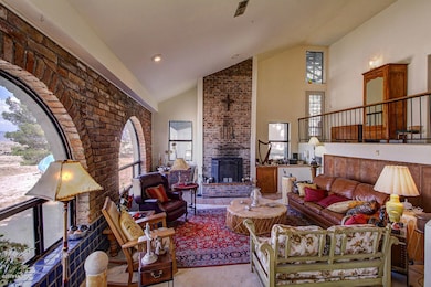 Living room with wood stove