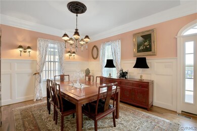 The dining room is very inviting with attention to