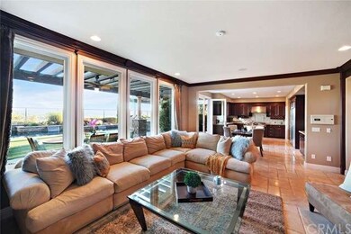 Open concept kitchen and family room with beautifu