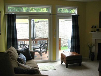 Living Room. Living room with sliders to private d