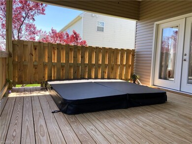 built in hot tub with new decking