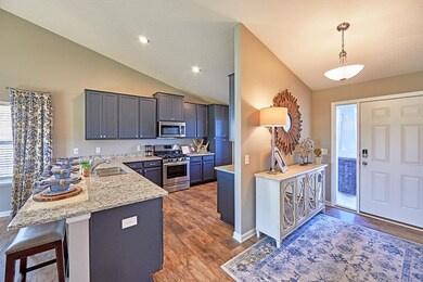 Baltic Blue cabinets, granite counter tops, stainl