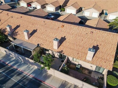 Aerial perspective of suburban area