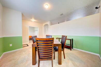 dining room open to foyer