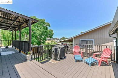 Wooden deck with grilling area