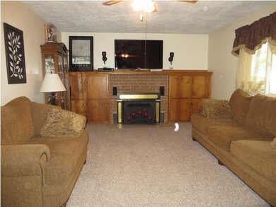 The home has two fireplaces, one in the main floor