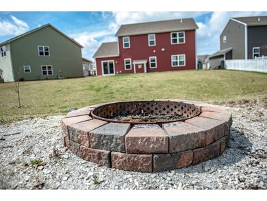 Backyard with firepit