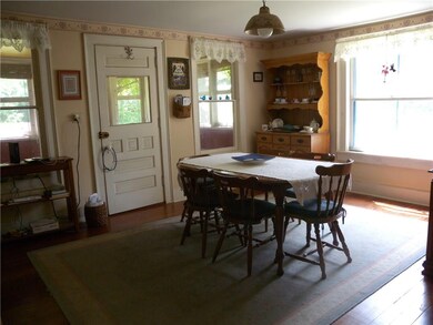 The 15' x 15' dining room was remodeled in 1990 an