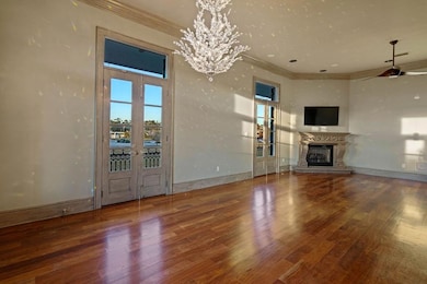 Sunset brings the chandelier to life!