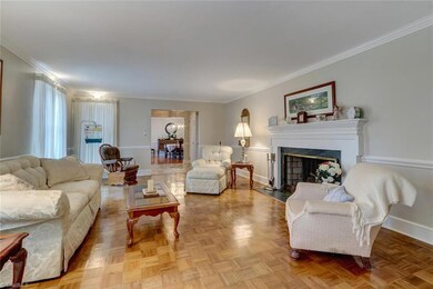 large fireplace in living room