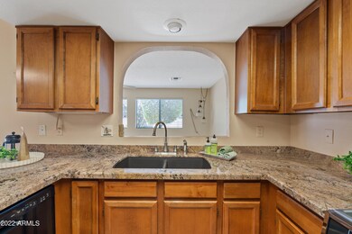 Kitchen overlooks AZ Room