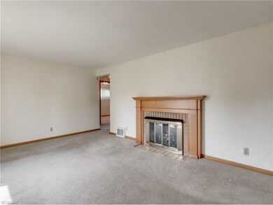 Impressive fireplace located in the family room.