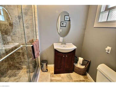 Updated bathroom with gorgeous tile