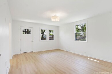 Beautiful updated flooring in the living room with
