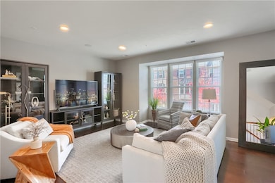 Living room with large windows