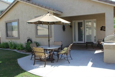 Backyard patio with BBQ