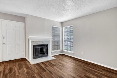 View of front door entry into living room