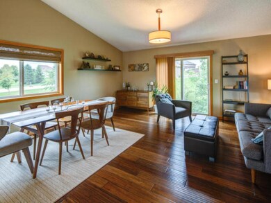 Open floor plan. Hand scraped hard wood bamboo flo