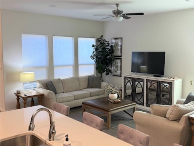 Living room with ceiling fan