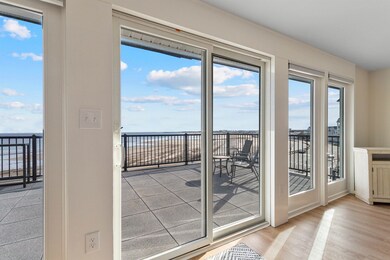 Living room with deck access