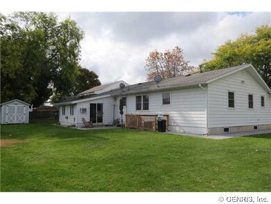 Backyard. Spacious back yard with a patio off the 
