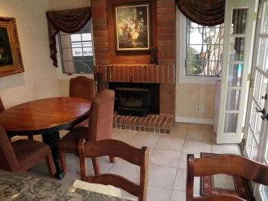 kitchen nook with fireplace/insert
