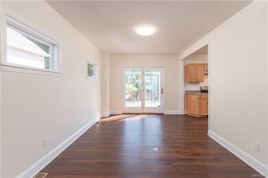 Formal dining area with doors to back deck