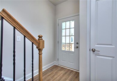 Entryway featuring light hardwood / wood-style flo
