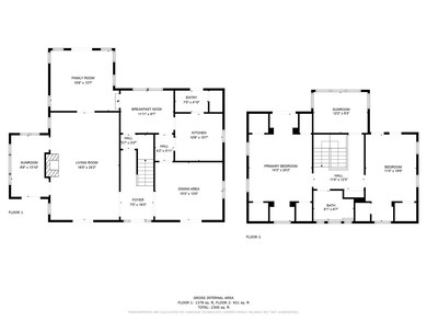 Plan with estimated measurements.