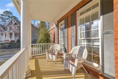 View of covered porch