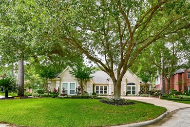 Tucked away in this quiet nook of Lakewood Forest, it is on a corner cul-de-sac lot.  Beautiful trees!