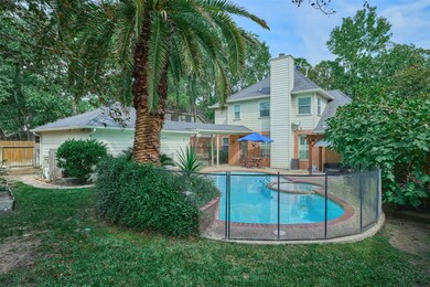 Fully fenced backyard.  Nice landscaping adds to t