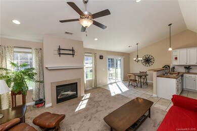 Gas fireplace in great room, open to kitchen and d