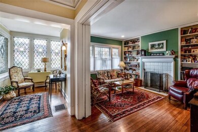 A pocket door can close off the den from entry and